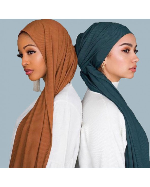 Hijab jersey côtelé